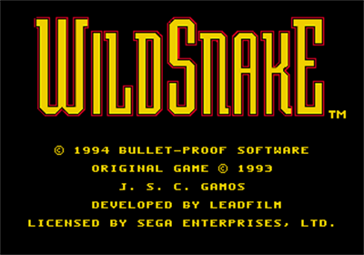 Wild Snake - Screenshot - Game Title Image