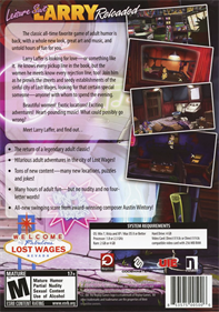 Leisure Suit Larry: Reloaded - Box - Back Image