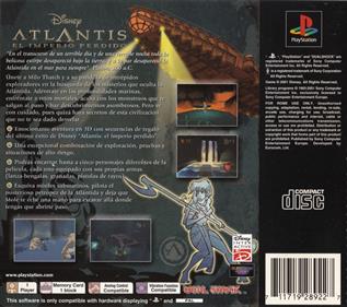 Disney's Atlantis: The Lost Empire - Box - Back Image