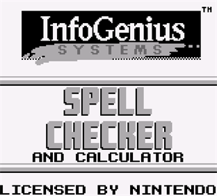 InfoGenius Productivity Pak: Spell Checker and Calculator - Screenshot - Game Title Image