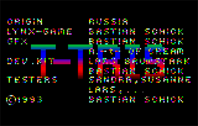 T-Tris - Screenshot - Game Title Image