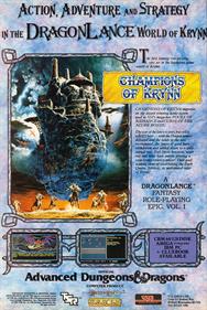 Champions of Krynn - Advertisement Flyer - Front Image