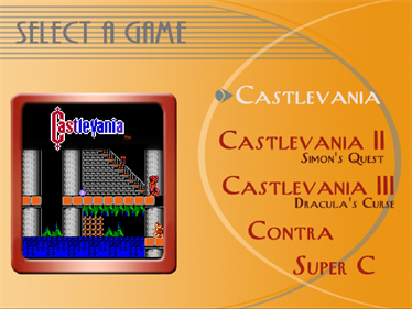 Konami Collector's Series: Castlevania & Contra - Screenshot - Game Select Image
