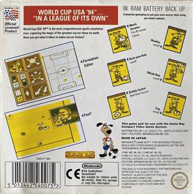 World Cup USA 94 - Box - Back Image