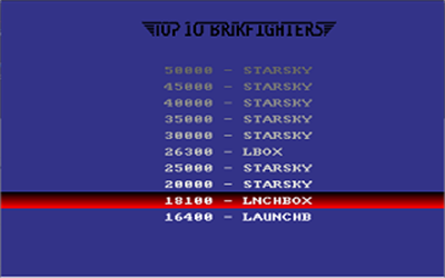 Brik Fighter - Screenshot - High Scores Image