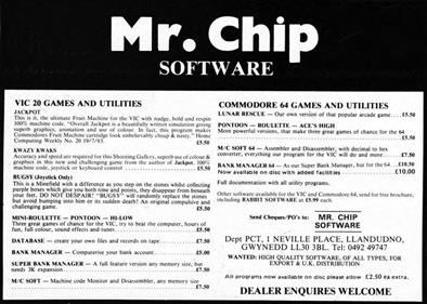 3 Games of Chance - Advertisement Flyer - Front Image