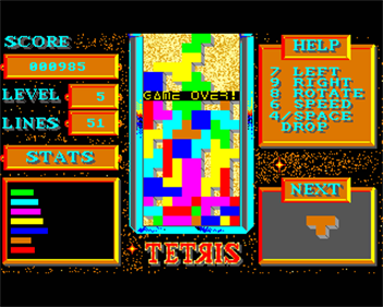 Tetris (Mirrorsoft) - Screenshot - Game Over Image