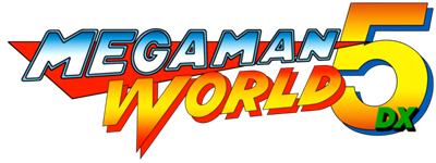 Mega Man World 5 DX - Clear Logo Image