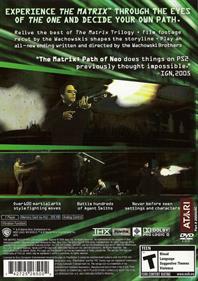 The Matrix: Path of Neo - Box - Back Image