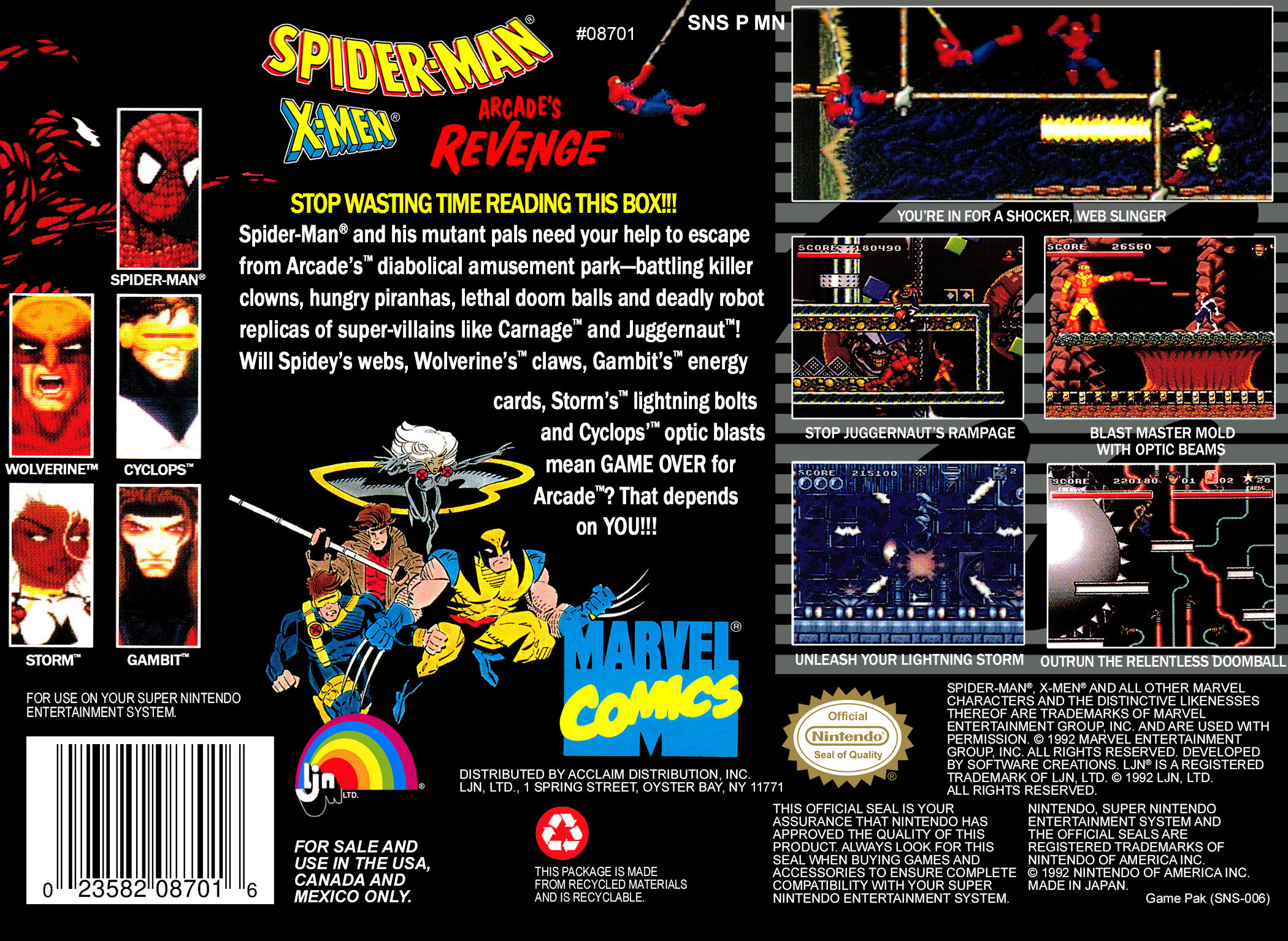 Spider Man X Men Arcades Revenge Details Launchbox Games