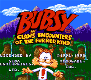 Bubsy in: Claws Encounters of the Furred Kind - Screenshot - Game Title Image