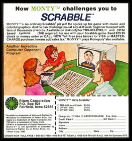 Monty Plays Scrabble - Advertisement Flyer - Front Image