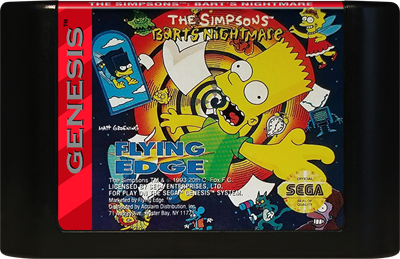 The Simpsons: Bart's Nightmare - Cart - Front Image