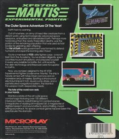 XF5700 Mantis: Experimental Fighter - Box - Back Image