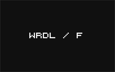 Wrdl-F - Screenshot - Game Title Image