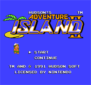 Adventure Island II - Screenshot - Game Title Image