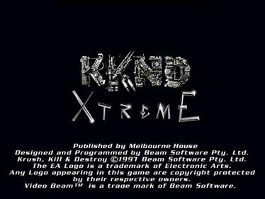 KKND: Krush Kill 'n Destroy Xtreme - Screenshot - Game Title Image