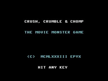 Crush, Crumble and Chomp! - Screenshot - Game Title Image