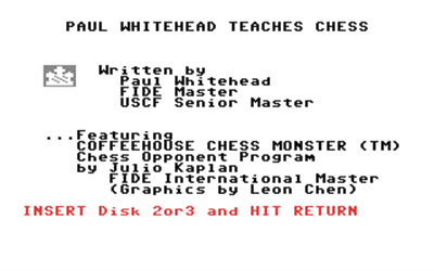 Paul Whitehead Teaches Chess - Screenshot - Game Title Image