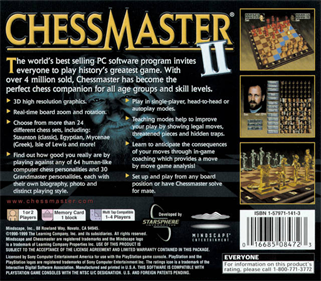 Chessmaster II - Box - Back Image