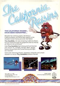 The California Raisins - Box - Back Image