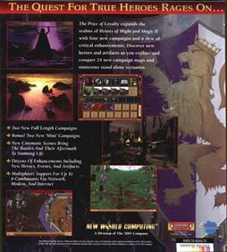 Heroes of Might and Magic II: The Price of Loyalty - Box - Back Image