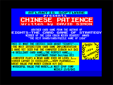 Chinese Patience - Screenshot - Game Title Image