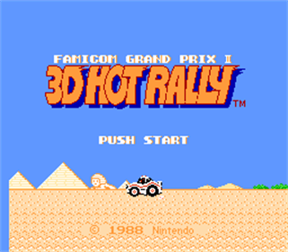 Famicom Grand Prix II: 3D Hot Rally - Screenshot - Game Title Image