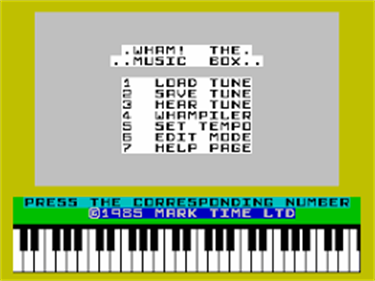 Wham! The Music Box - Screenshot - Game Select Image