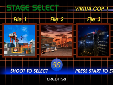 Virtua Cop: Elite Edition - Screenshot - Game Select Image