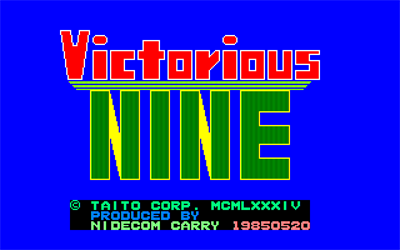 Victorious Nine - Screenshot - Game Title Image