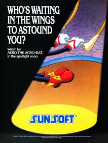 Aero the Acro-Bat - Advertisement Flyer - Front Image