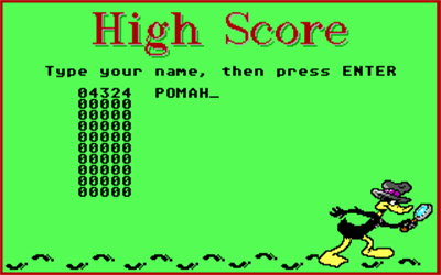 Daffy Duck, P.I.: The Case of the Missing Letters - Screenshot - High Scores Image