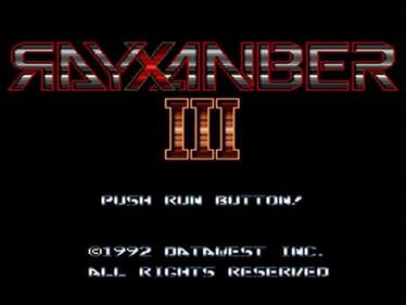 Rayxanber III - Screenshot - Game Title Image