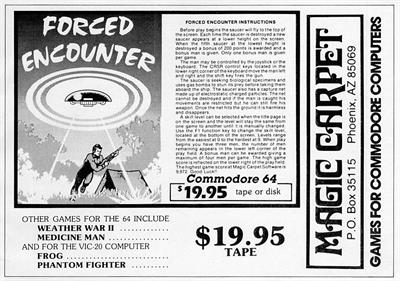 Forced Encounter - Advertisement Flyer - Front Image