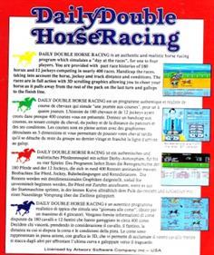 Daily Double Horse Racing - Box - Back Image