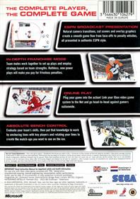 NHL 2K3 - Box - Back Image