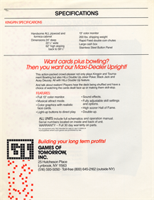 Kingpin - Advertisement Flyer - Back Image