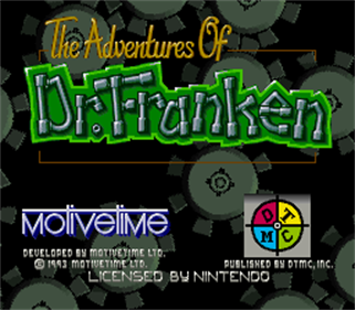 The Adventures of Dr. Franken - Screenshot - Game Title Image