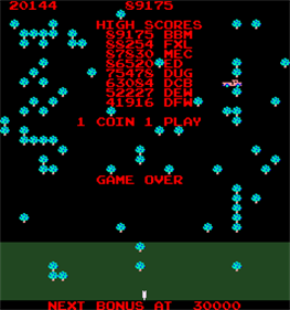 Millipede Dux - Screenshot - Game Over Image
