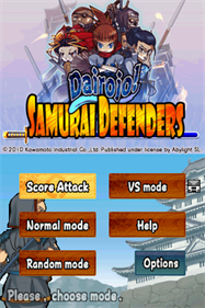 Dairojo! Samurai Defenders - Screenshot - Game Title Image