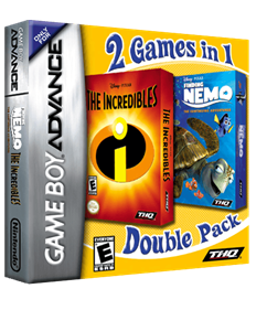 2 Games in 1: Finding Nemo: The Continuing Adventures / The Incredibles - Box - 3D Image