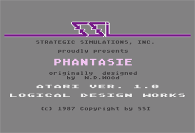 Phantasie - Screenshot - Game Title Image