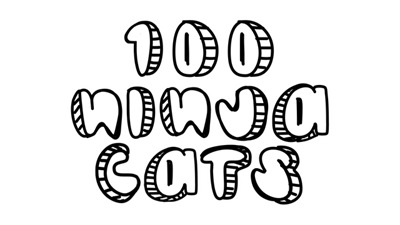 100 Ninja Cats - Clear Logo Image