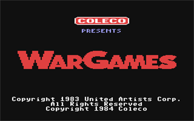 WarGames (Coleco) - Screenshot - Game Title Image