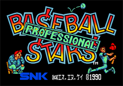 Baseball Stars Professional - Screenshot - Game Title Image