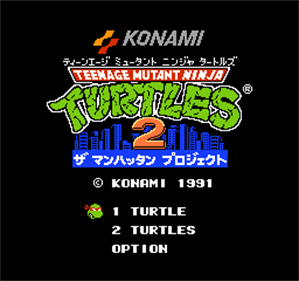 Teenage Mutant Ninja Turtles III: The Manhattan Project - Screenshot - Game Title Image