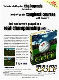 British Open Championship Golf - Advertisement Flyer - Front Image