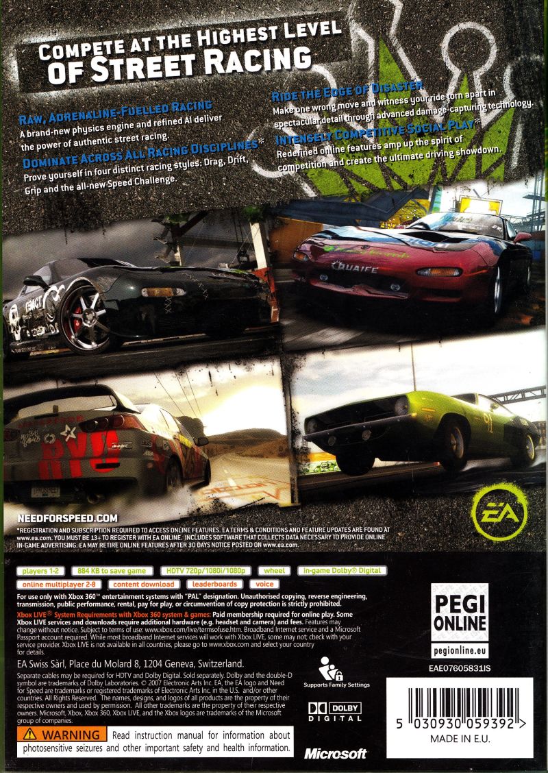 Need For Speed Prostreet Images Launchbox Games Database