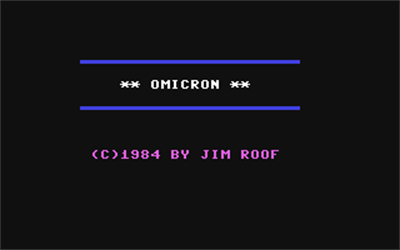 Omicron (Jim Roof) - Screenshot - Game Title Image